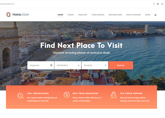 Travel Agent WordPress Theme