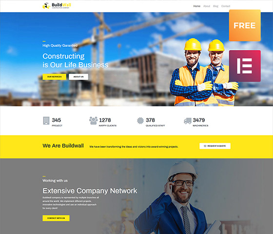 Construction Company Elementor WordPress Theme
