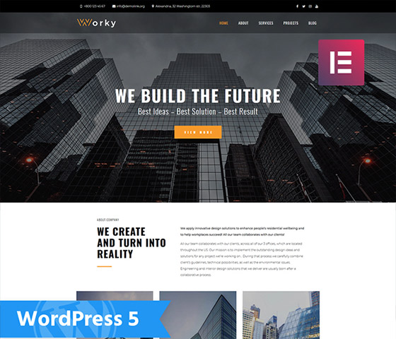 Architectural Bureau Multipurpose Modern Elementor WordPress Theme