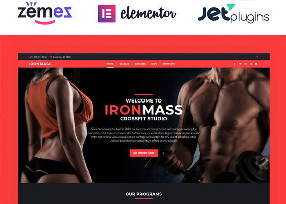 Gym Fitness Responsive Website Template