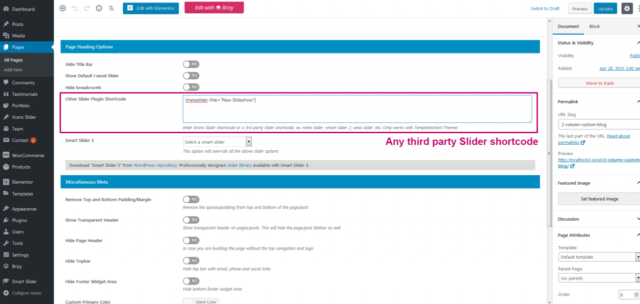 Guide to Add Slider In A Page Using TemplatesNext WordPress Themes ...