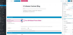 Turn On WordPress Theme Slider In A Page