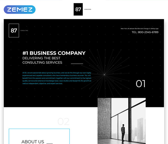 87 Landing HTML Template