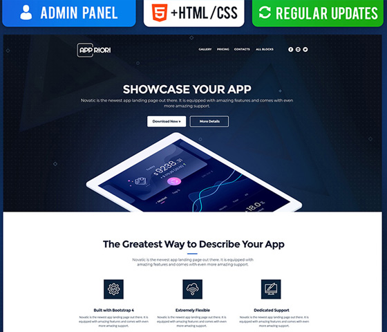 Appriori - Mobile App Landing Page Template