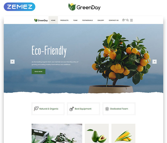 Green Day Landing Page HTML Template