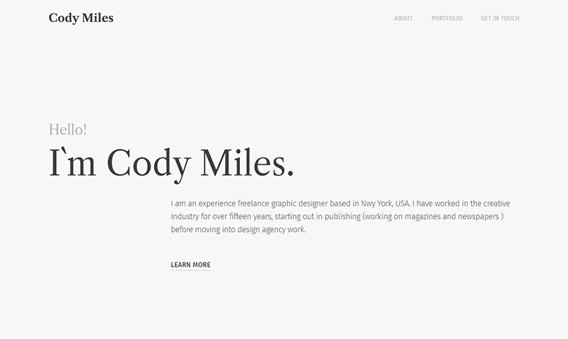 Codi Miles - Elementor Portfolio WordPress Theme